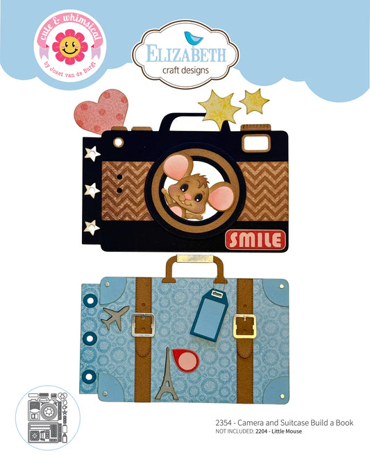 Elizabeth Craft Designs - Steel Cutting Dies - Camera and Suitcase Build-a-Book