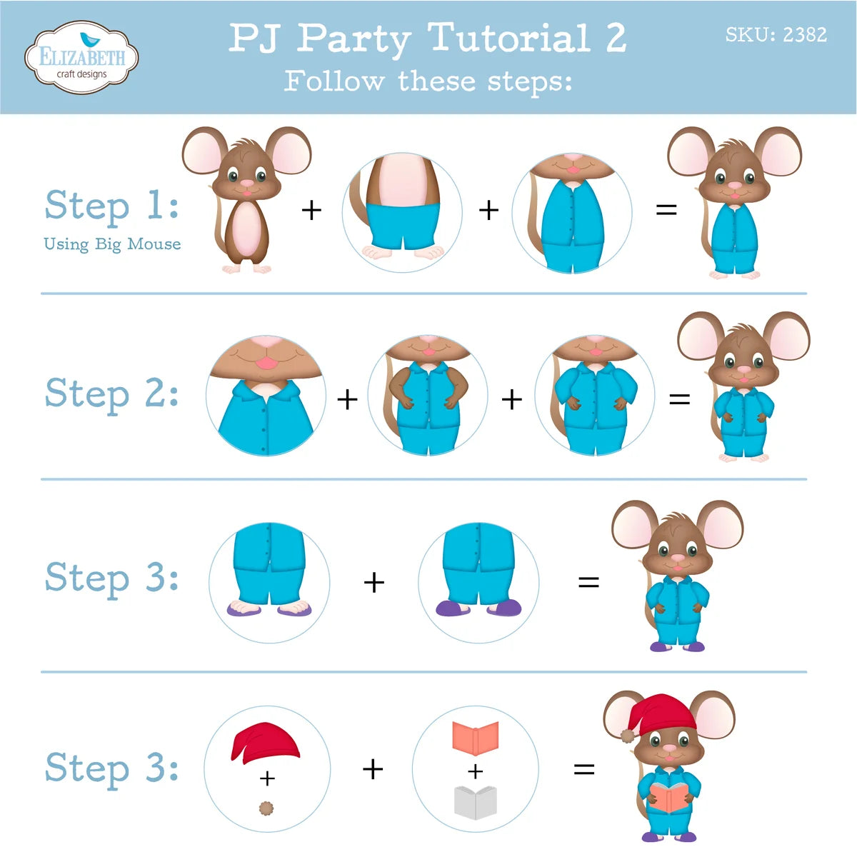 Elizabeth Craft Designs - Steel Dies - PJ Party