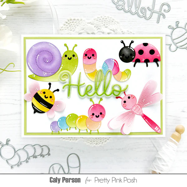 Pretty Pink Posh - Die Set - Stitched Bugs