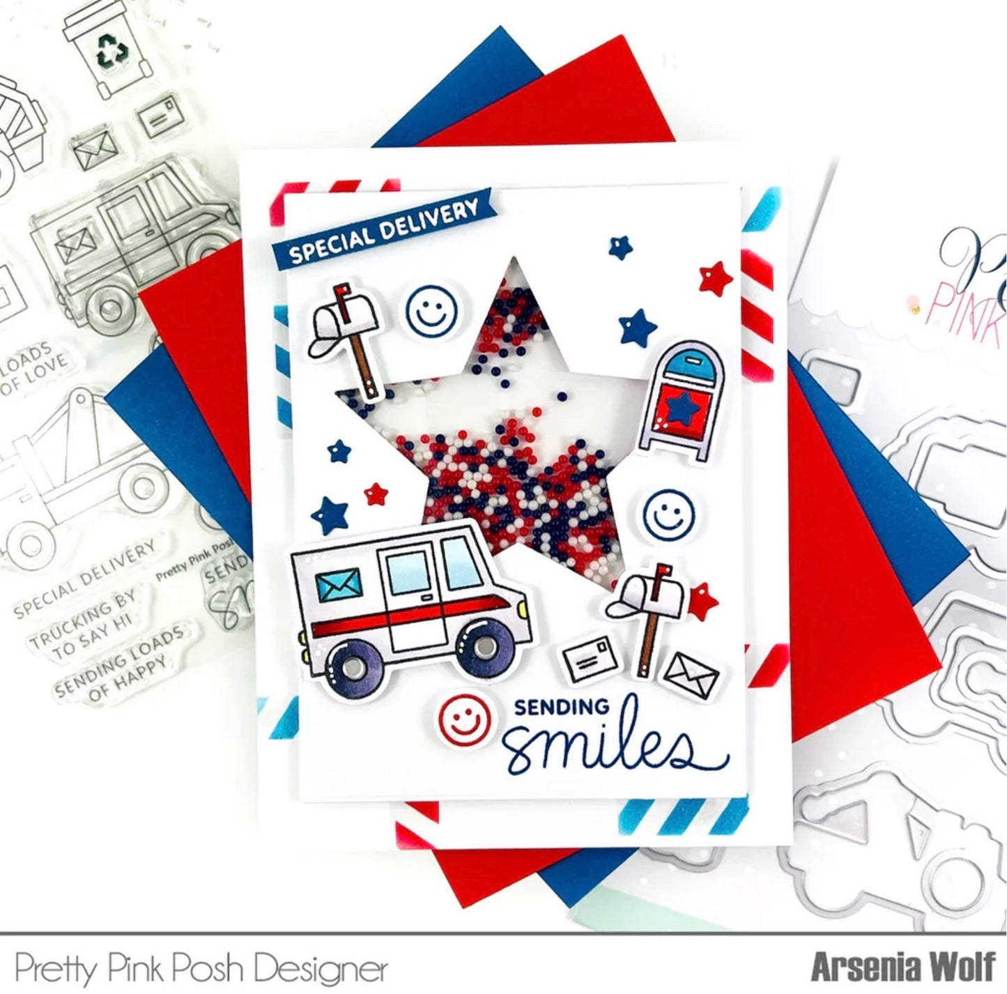 Pretty Pink Posh - Clear Stamp & Die Bundle - Utility Vehicles