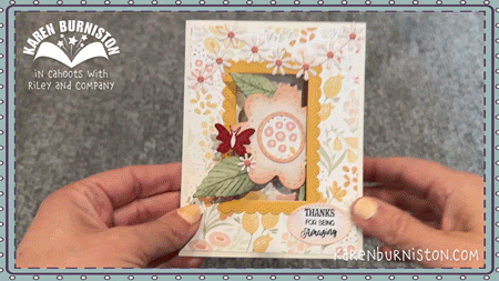 Karen Burniston - Card Kits - Rockin’ Rectangle Flower Card
