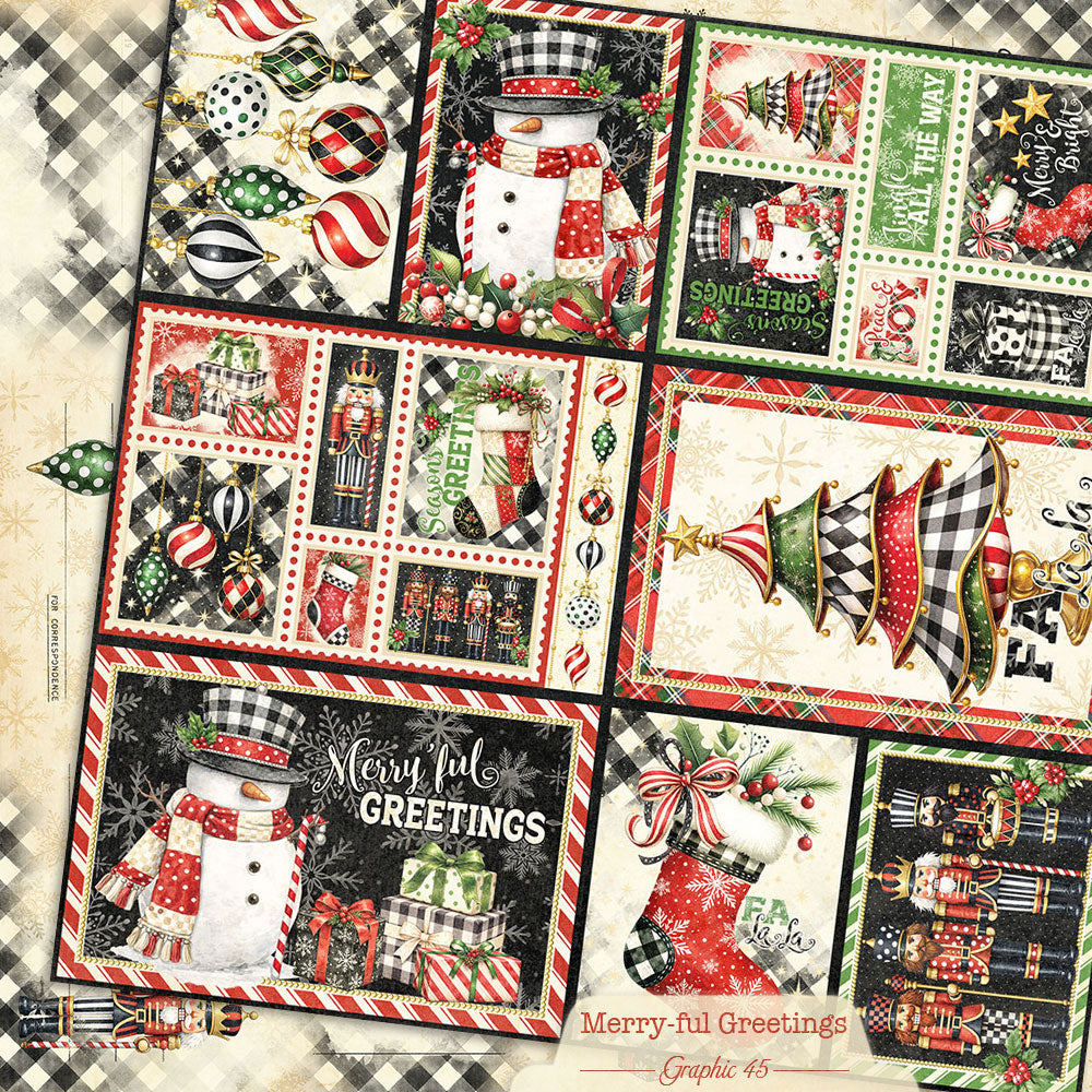 Graphic 45 - 8x8 Collection Pack - Merry-ful Greetings