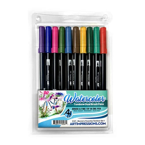 Art Impressions - Watercolor Pens - Bonnie’s Favorites Tombow Set 1