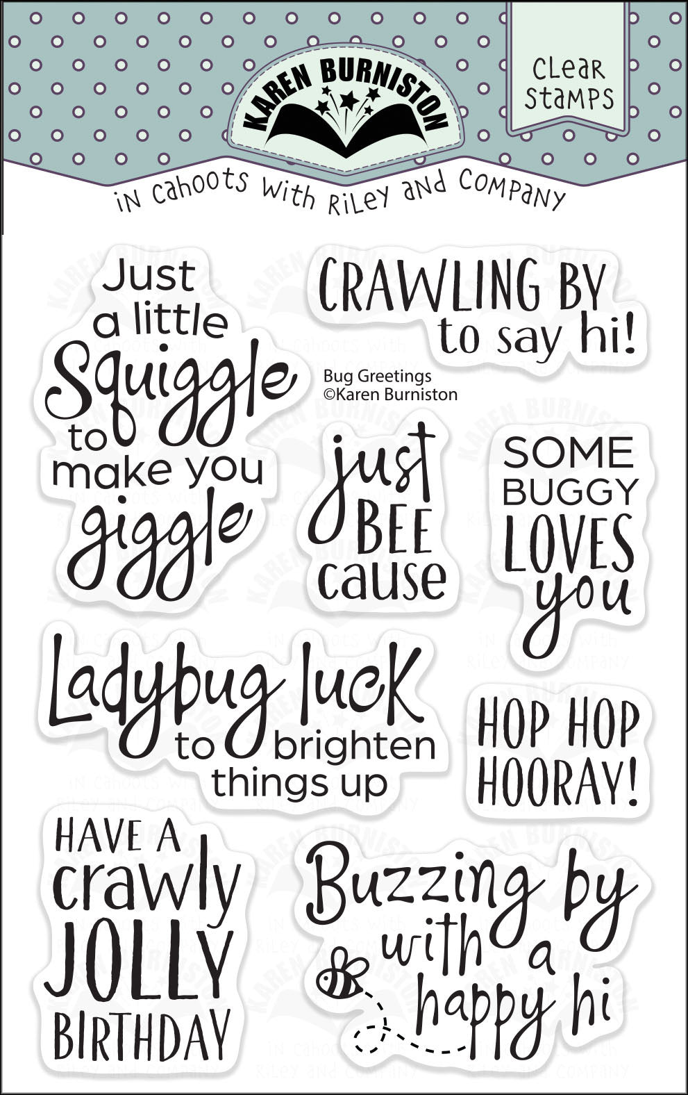 CS025 Karen Burniston - Clear Stamps - Bug Greetings