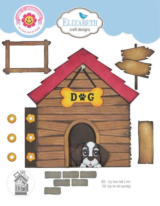 Elizabeth Craft Designs - Steel Cutting Dies - Dog House Build-a-Book