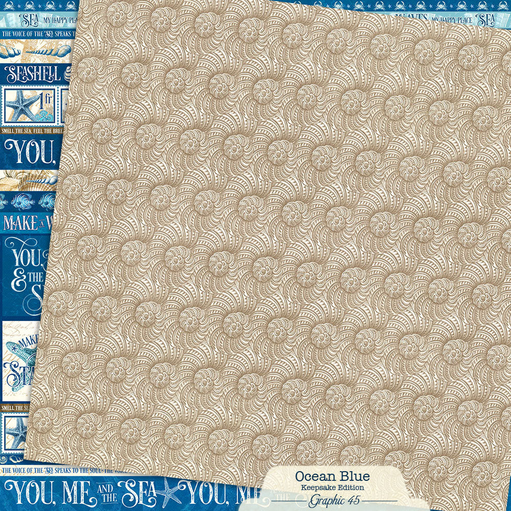 Graphic 45 - Keepsake Kit with Exclusive Metal Die-Set - Ocean Blue