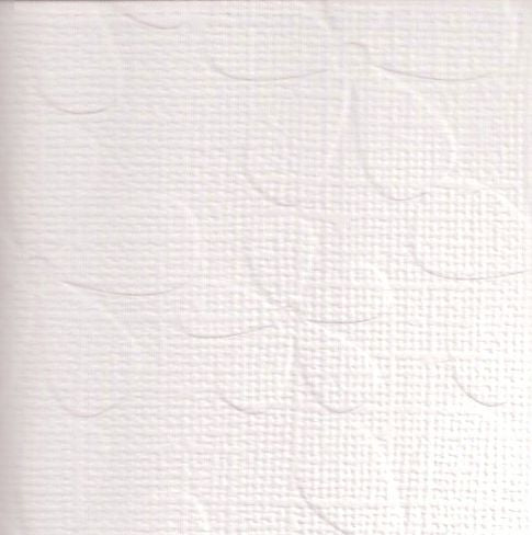 12x12 Bazzill Basics Paper - Embossed - Oopsy Daisy White