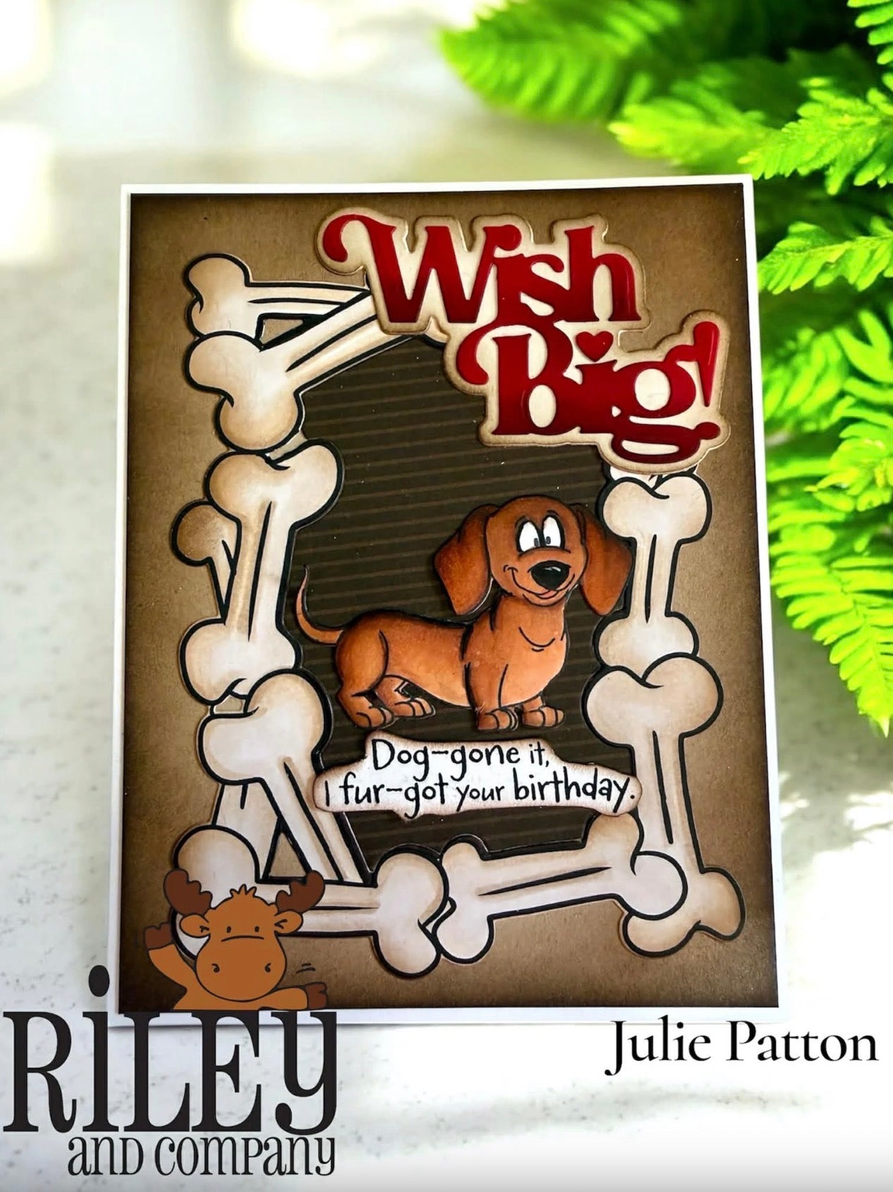 Riley and Co - Clear Stamps and Die Set - Dog Bone Frame