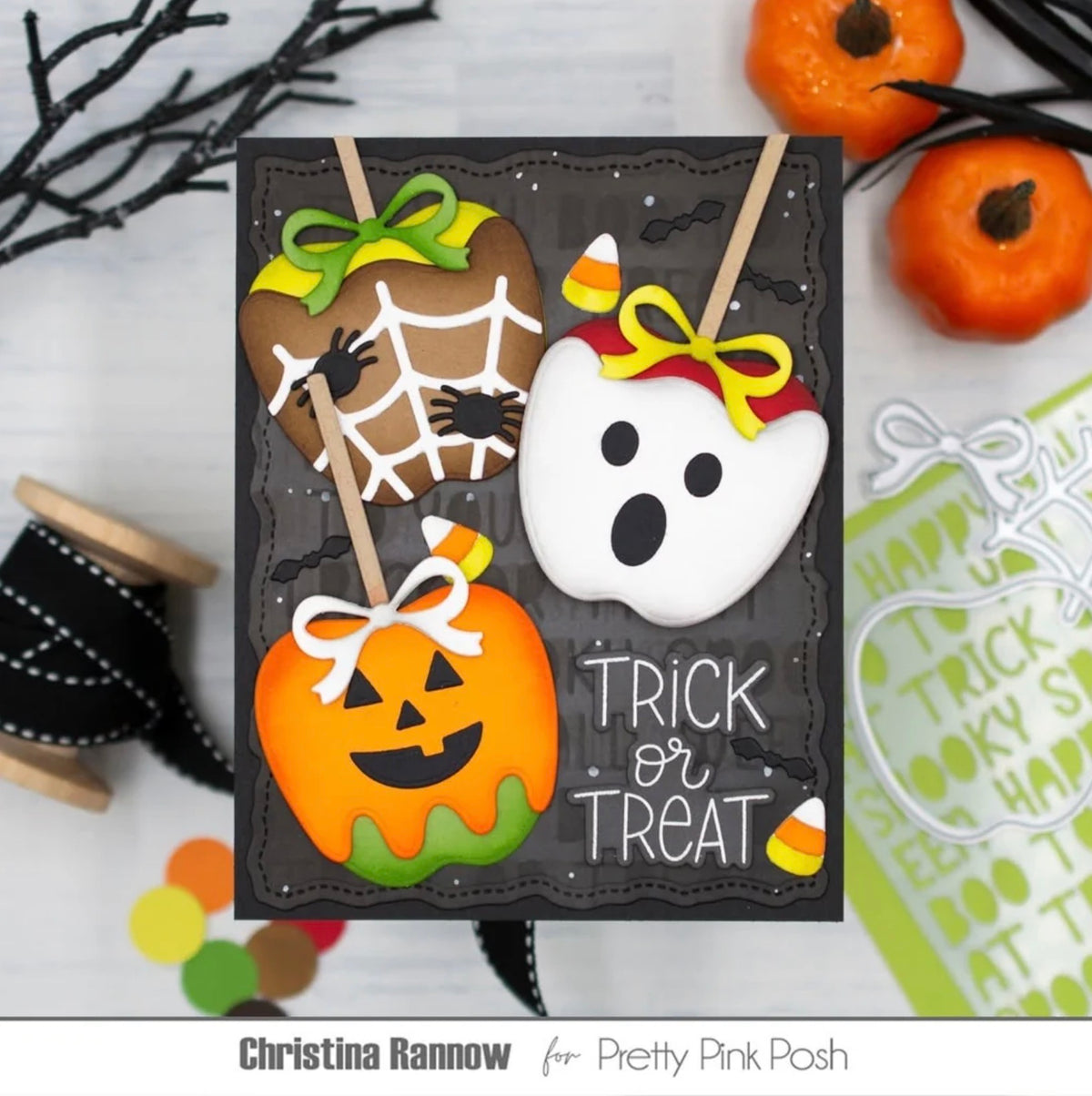 Pretty Pink Posh - Craft Dies - Halloween Caramel Apple