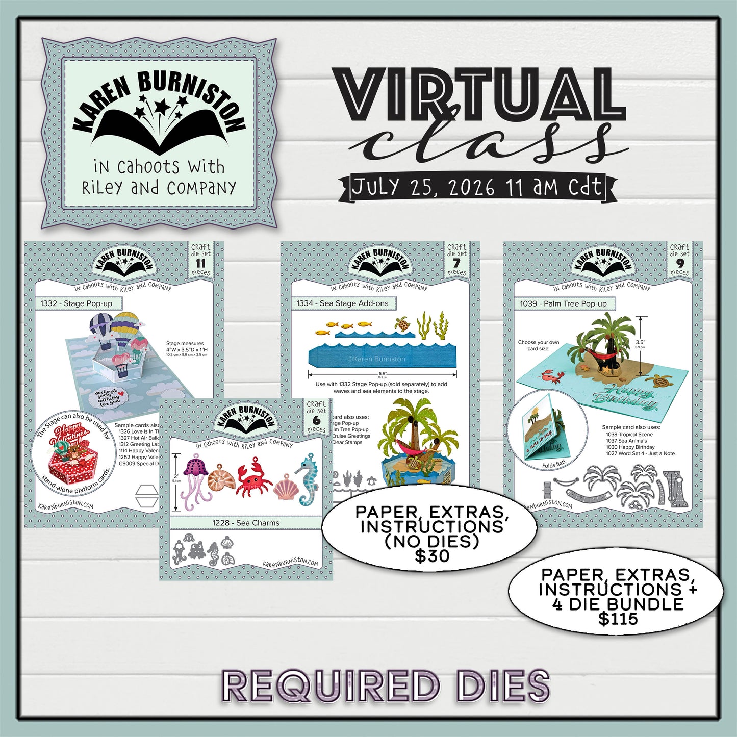 Karen Burniston - July 2026 - Virtual Class