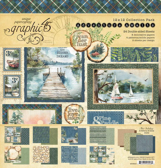 Graphic 45 - 12x12 Collection Pack - Adventure Awaits
