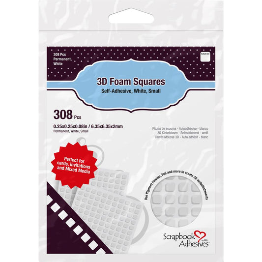 Scrapbook Adhesives - 3D Foam Squares - White 308pcs