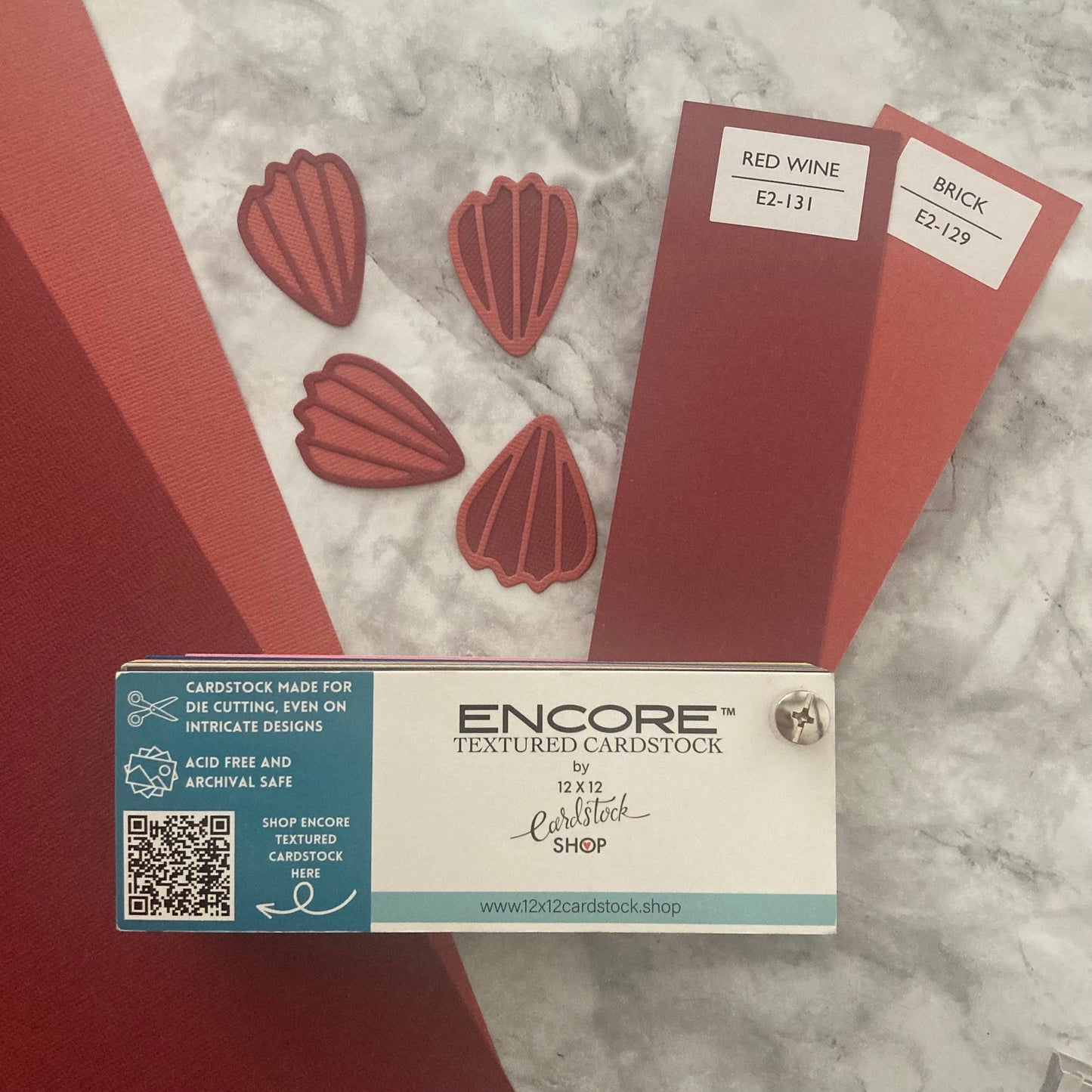 Encore 12x12 Cardstock - Canvas - Red Wine