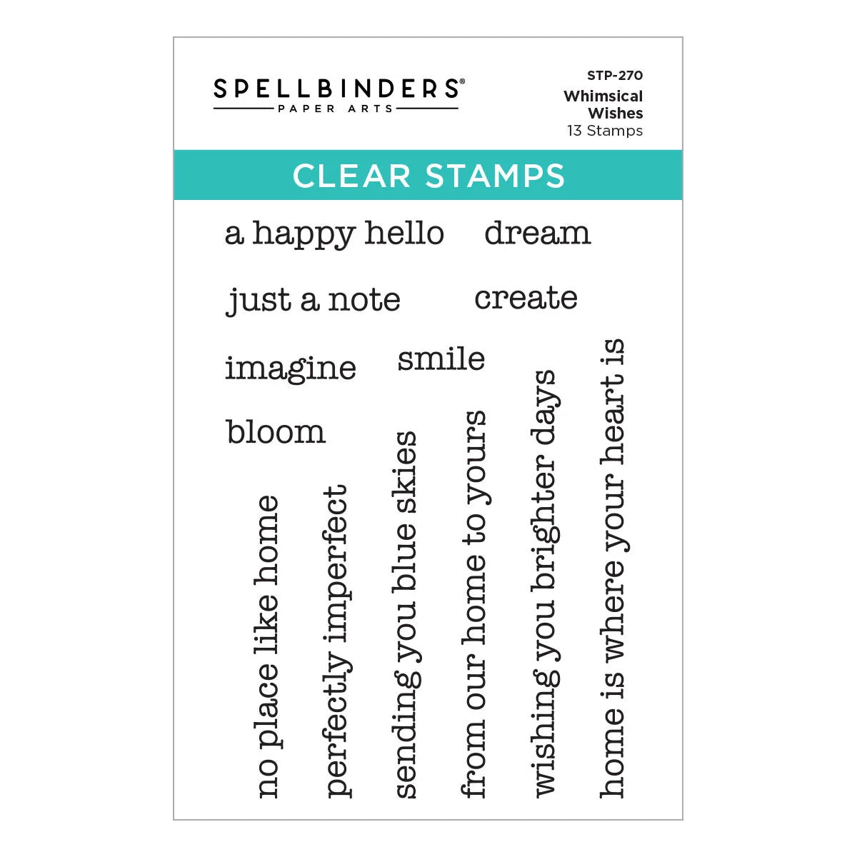 Spellbinders - Clear Stamps - Whimsical Wishes