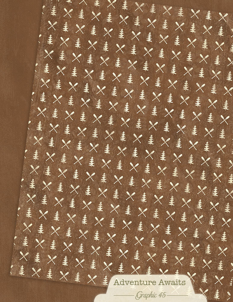 Graphic 45 - 8.5x11 Patterns & Solids Pack - Adventure Awaits