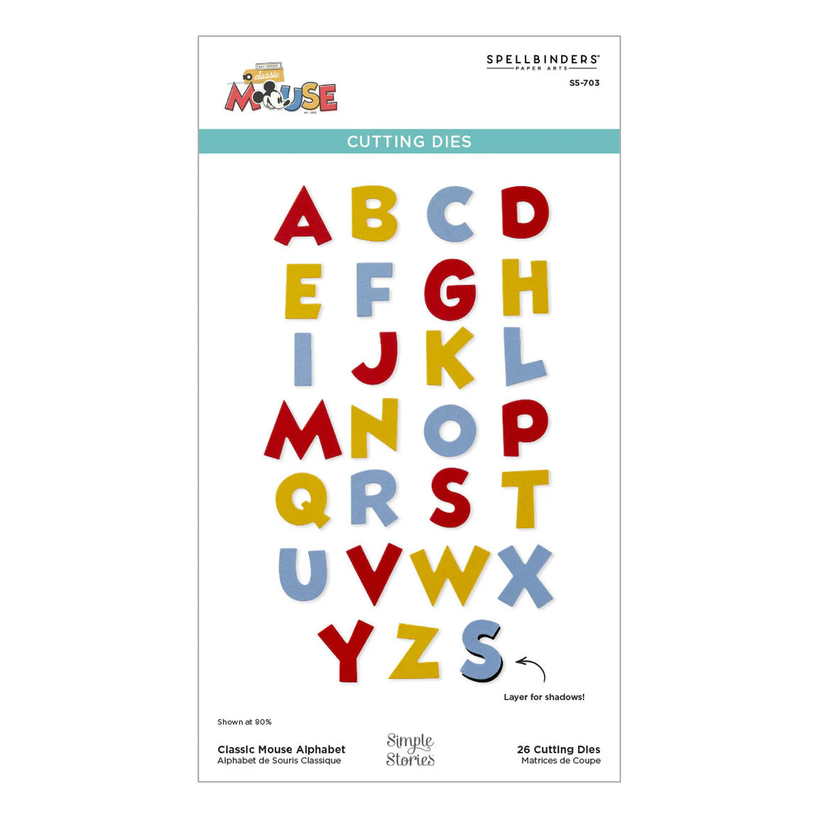Spellbinders - Cutting Dies - Classic Mouse Alphabet