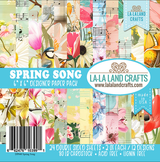 La-la Land Crafts - 6x6 Designer Paper Pack - Spring Song