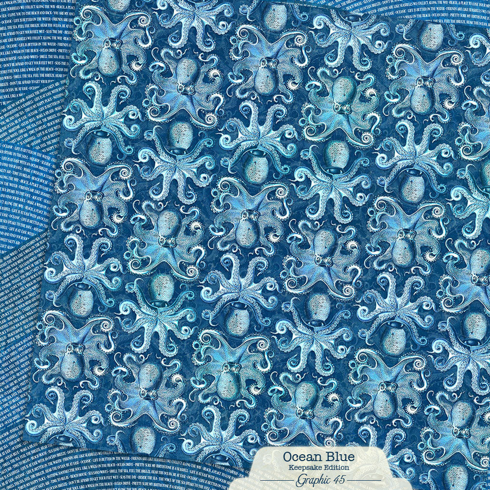Graphic 45 - Keepsake Kit with Exclusive Metal Die-Set - Ocean Blue