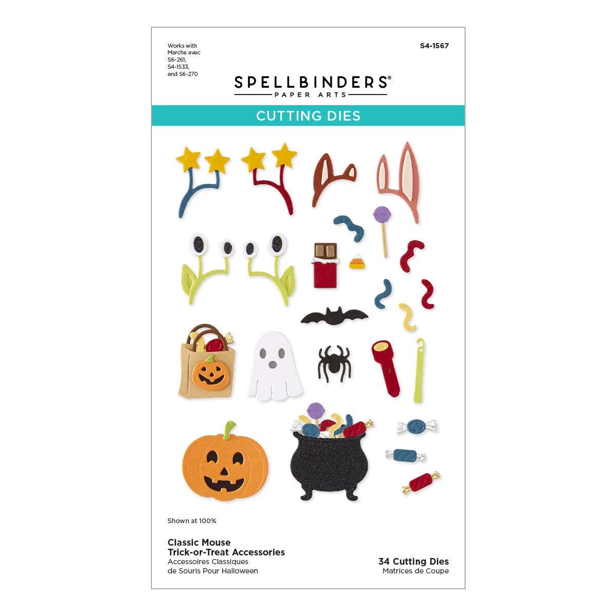 Spellbinders - Cutting Dies - Classic Mouse Trick-or-Treat Accessories