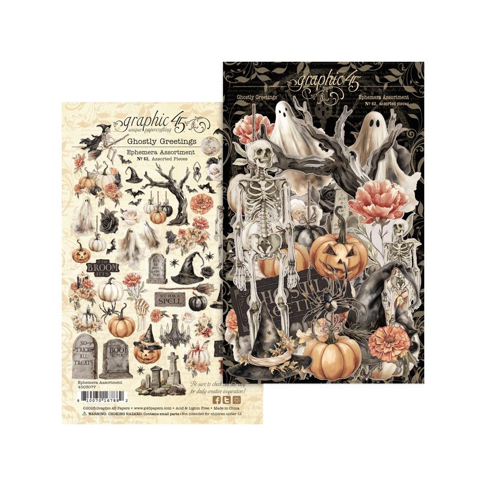 Graphic 45 - Ghostly Greetings - Ephemera Assortment