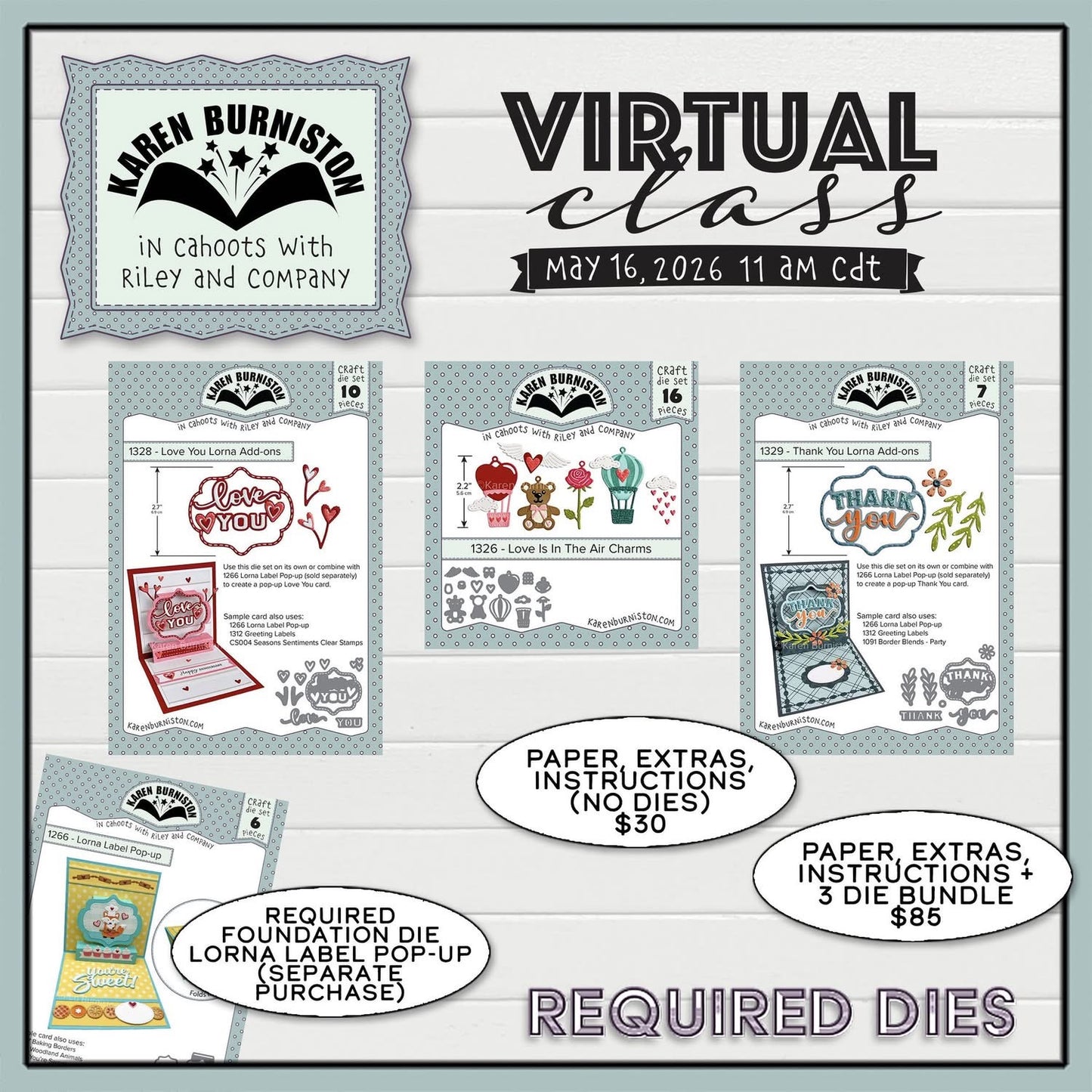 Karen Burniston - May 2026 Virtual Class