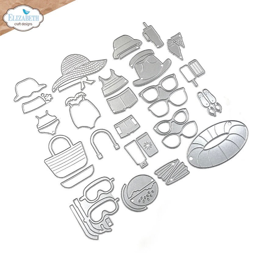 Elizabeth Craft Designs - Steel Cutting Dies - Beach Accessories
