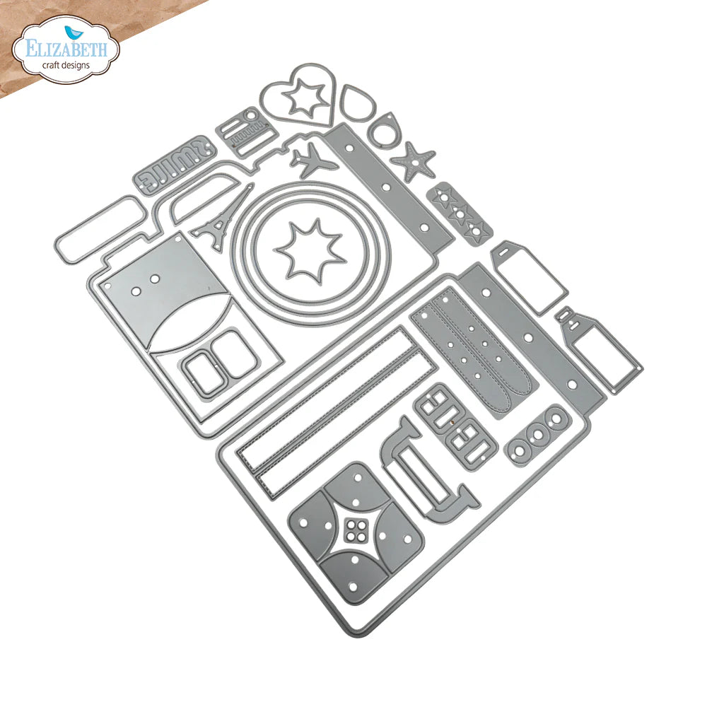 Elizabeth Craft Designs - Steel Cutting Dies - Camera and Suitcase Build-a-Book