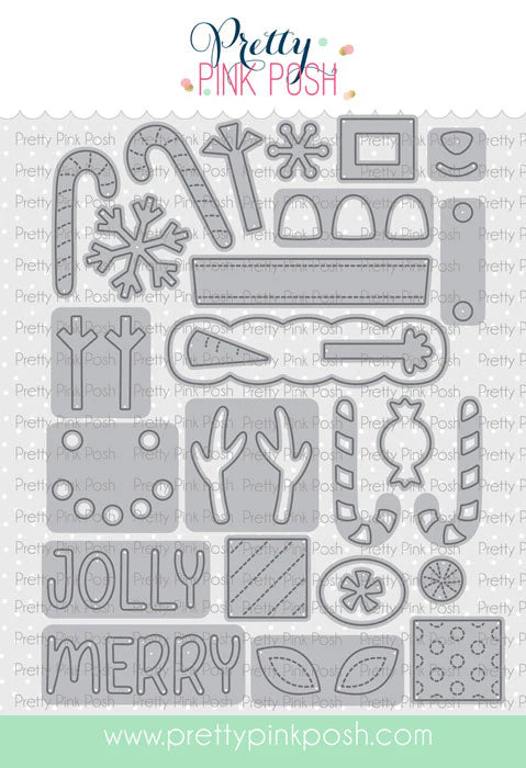Pretty Pink Posh - Die Set - Christmas Bucket
