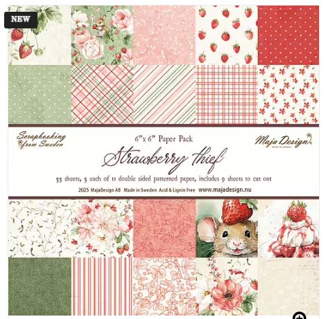 Maja Design - Strawberry Thief - 6x6 Paper Pack