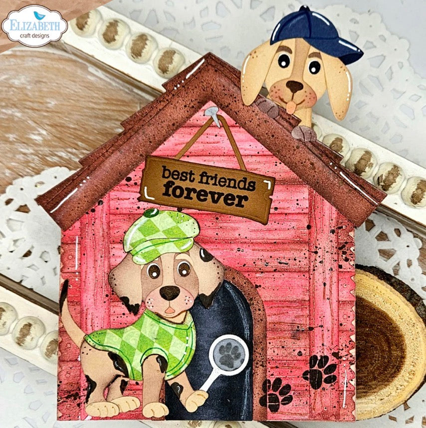 Elizabeth Craft Designs - Steel Cutting Dies - Dog House Build-a-Book