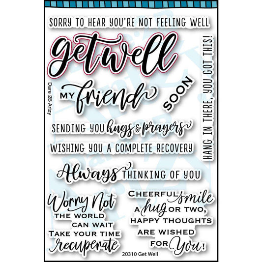 Dare 2B Artzy Stamp - Get Well Sayings