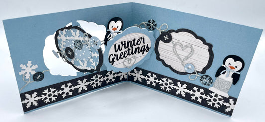 Karen Burniston - Card Kits - Winter Label Charm Card