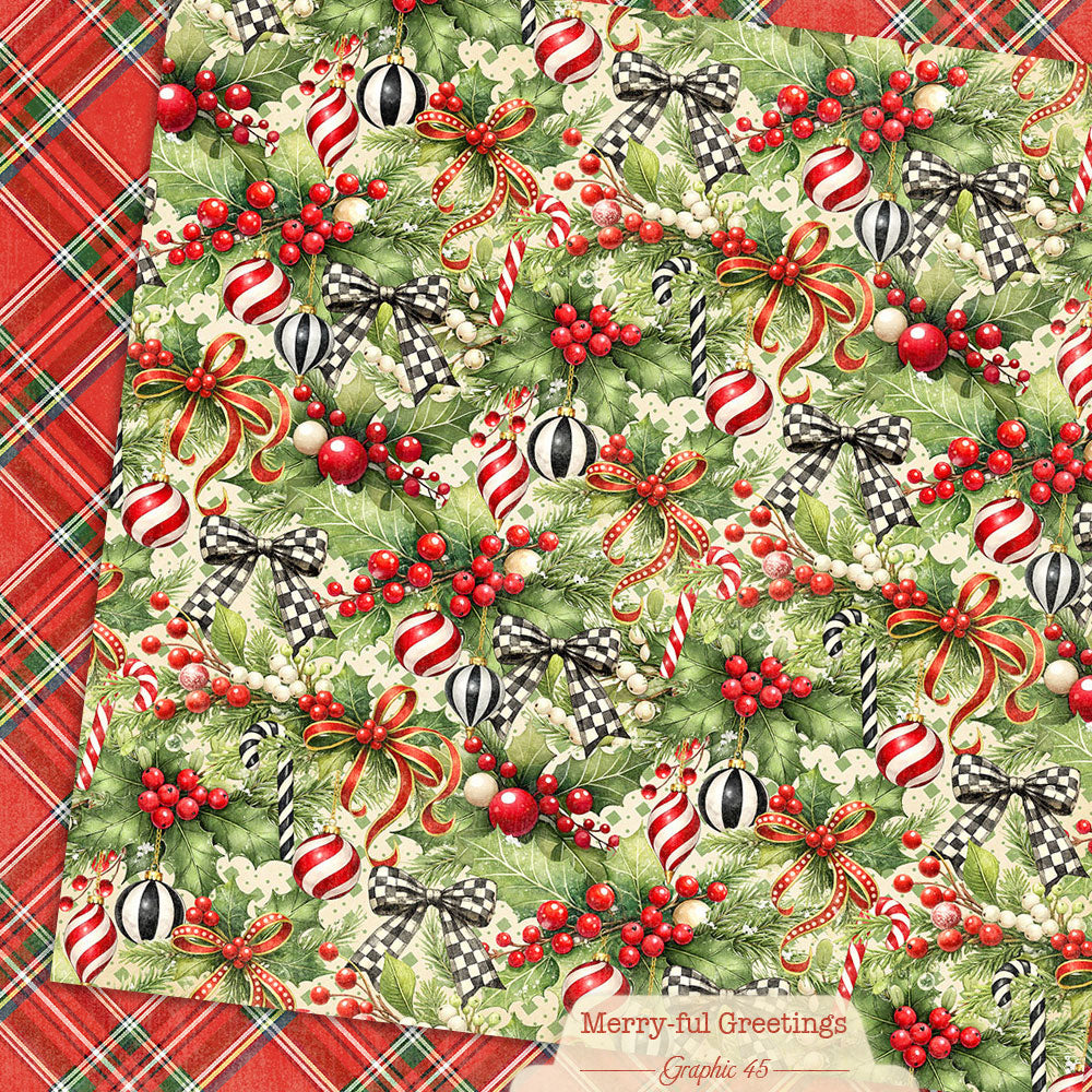 Graphic 45 - 8x8 Collection Pack - Merry-ful Greetings