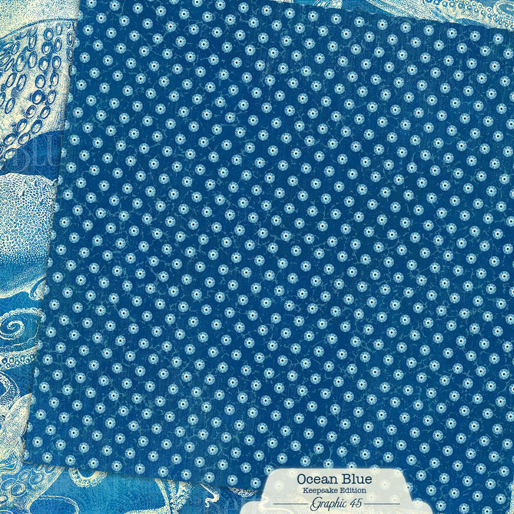 Graphic 45 - Keepsake Kit with Exclusive Metal Die-Set - Ocean Blue