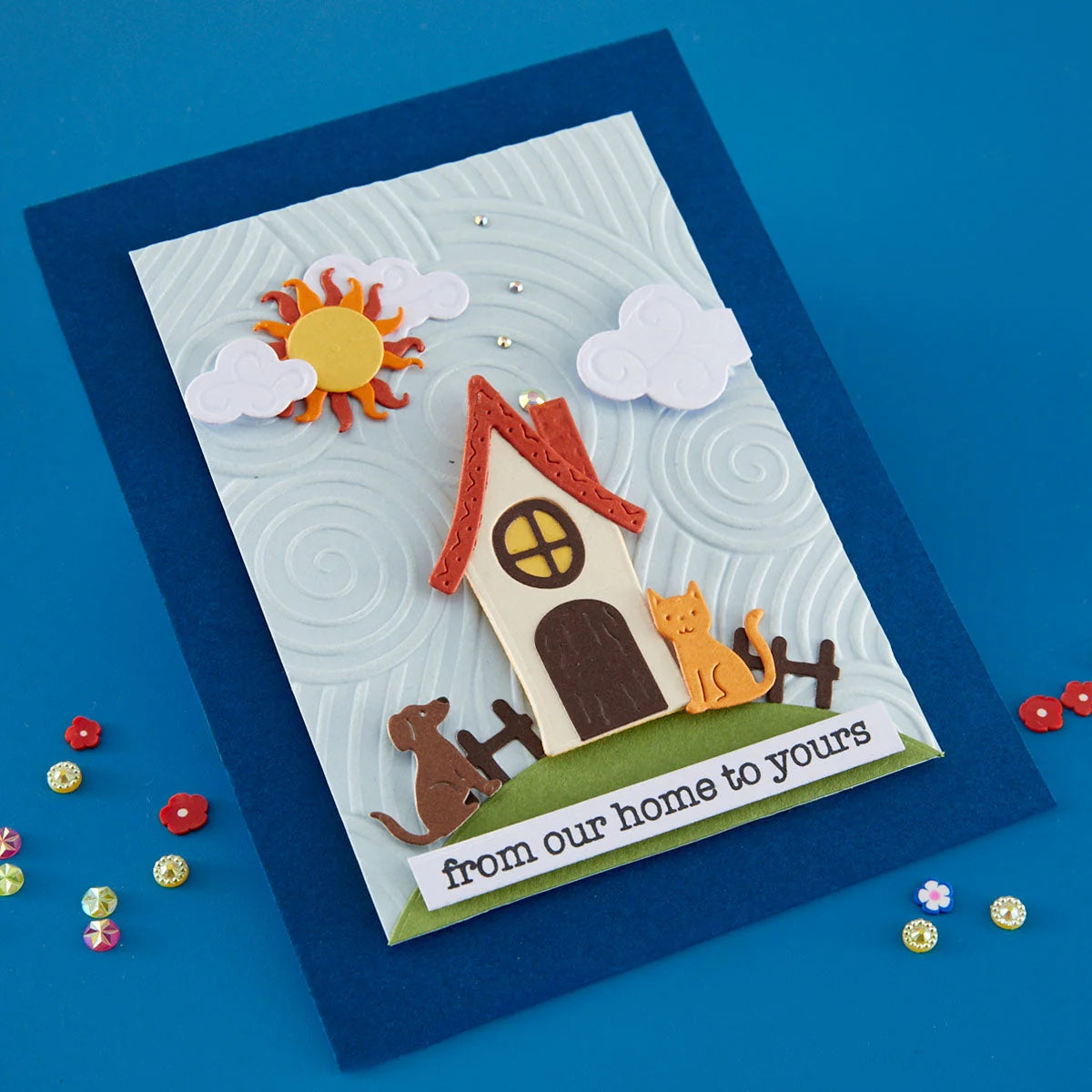 Spellbinders - 3D Embossing Folder - Whimsical Skies