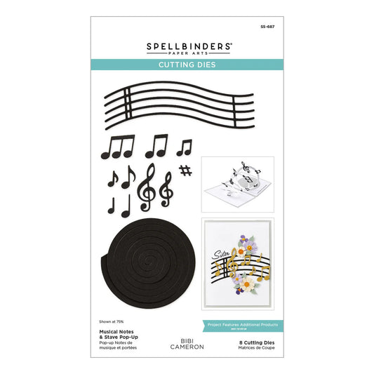 Spellbinders - Cutting Dies - Musical Notes & Stave Pop-Up