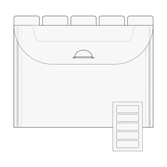 The Organized Option - Flip Flap Tabbed Divider Pockets - 5”x7”
