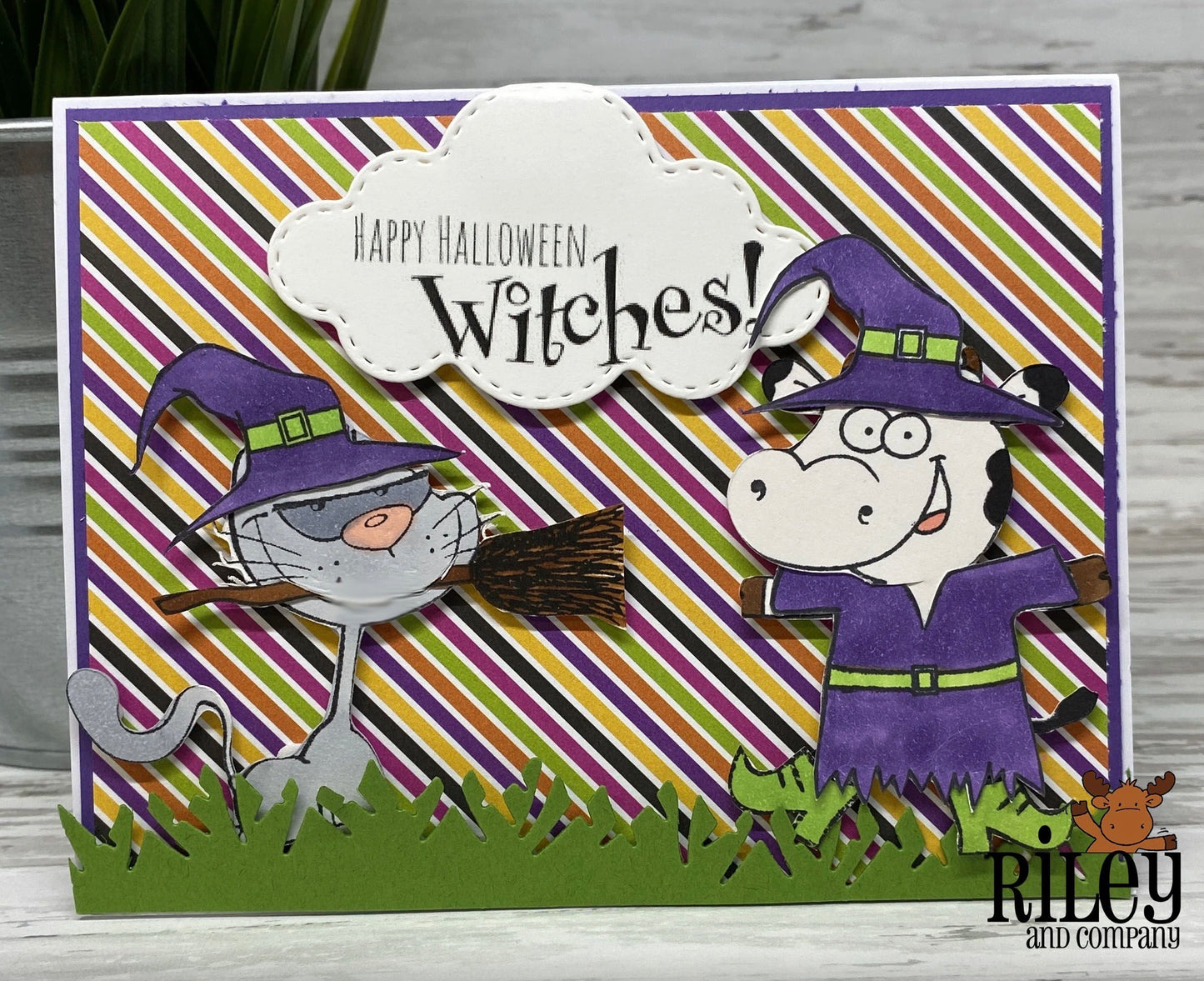Riley and Co - Clear Stamps - Happy Halloween Witches