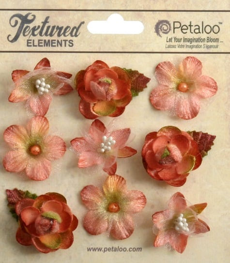Petaloo - Mixed Textured Mini Blossoms - Apricot