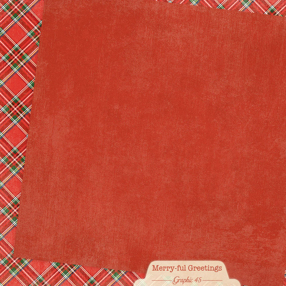 Graphic 45 - 12x12 Plaids, Stripes & Solids Pack - Merry-ful Greetings