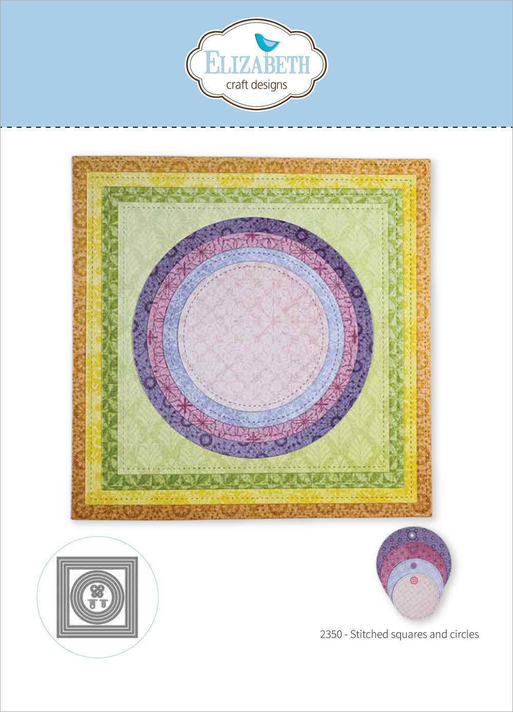 Elizabeth Craft Designs - Metal Dies - Stitched Squares and Circles
