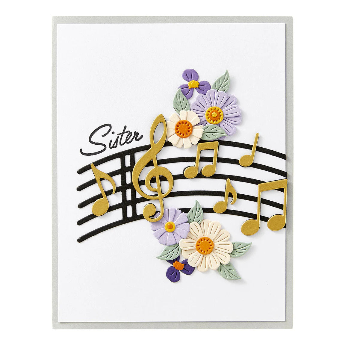 Spellbinders - Cutting Dies - Musical Notes & Stave Pop-Up