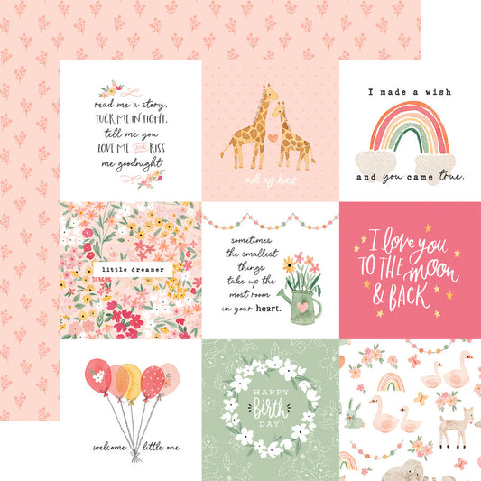 Echo Park - Welcome Baby Girl - 4x4 Journaling Cards