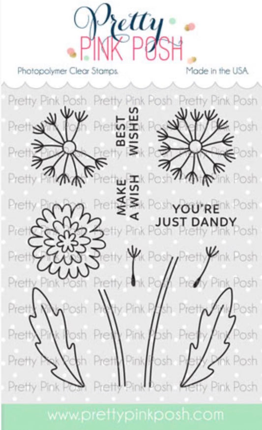 Pretty Pink Posh - Clear Stamp & Die Bundle - Dandelions