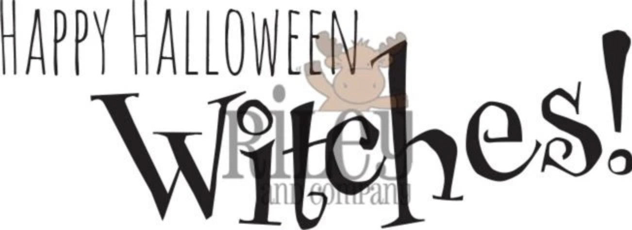 Riley and Co - Clear Stamps - Happy Halloween Witches