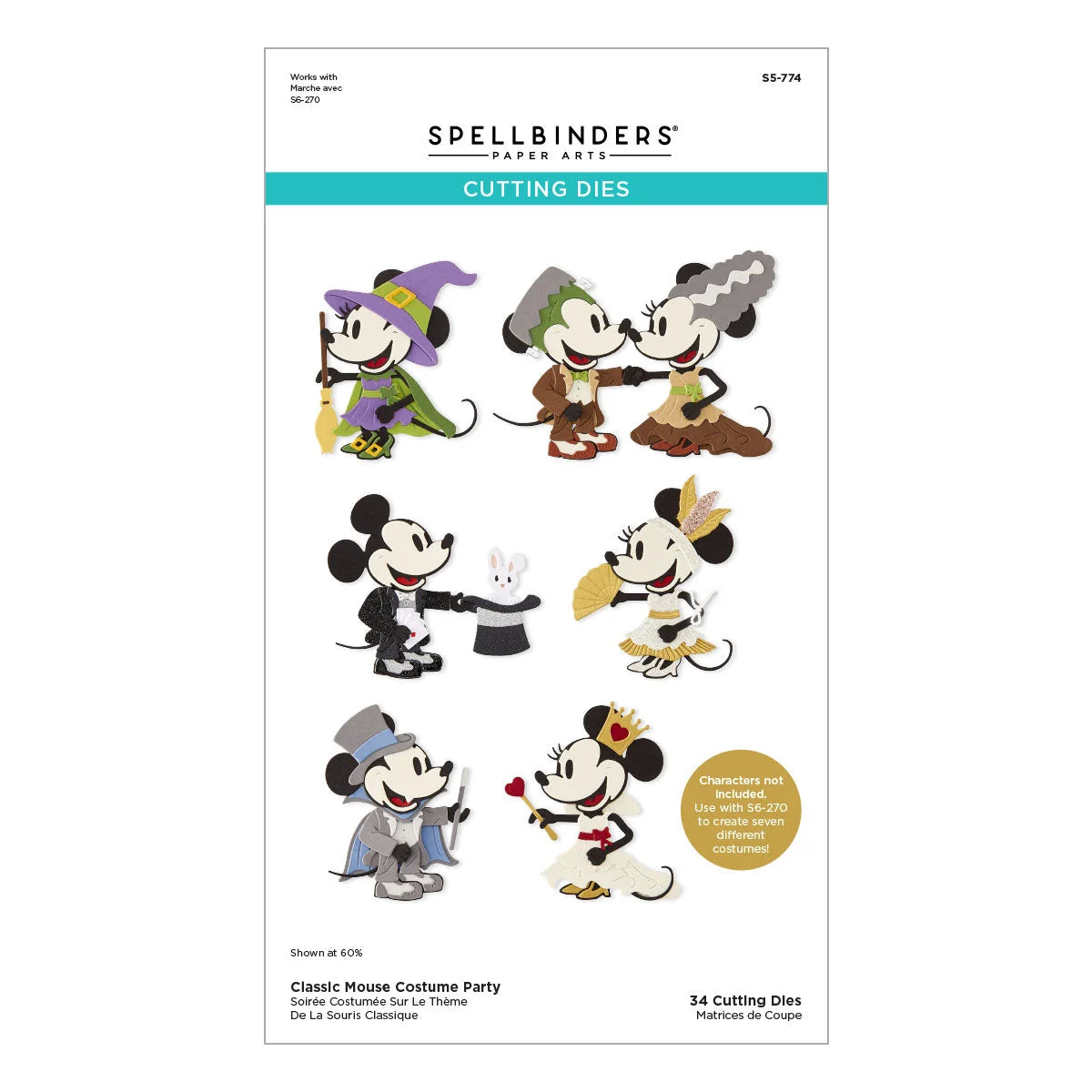 Spellbinders - Cutting Dies - Classic Mouse Costume Party