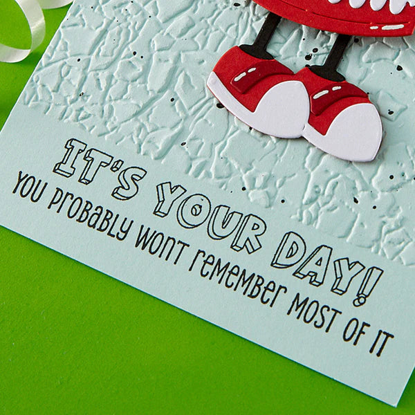 Spellbinders - Clear Stamps - Birthday Laughs Sentiments