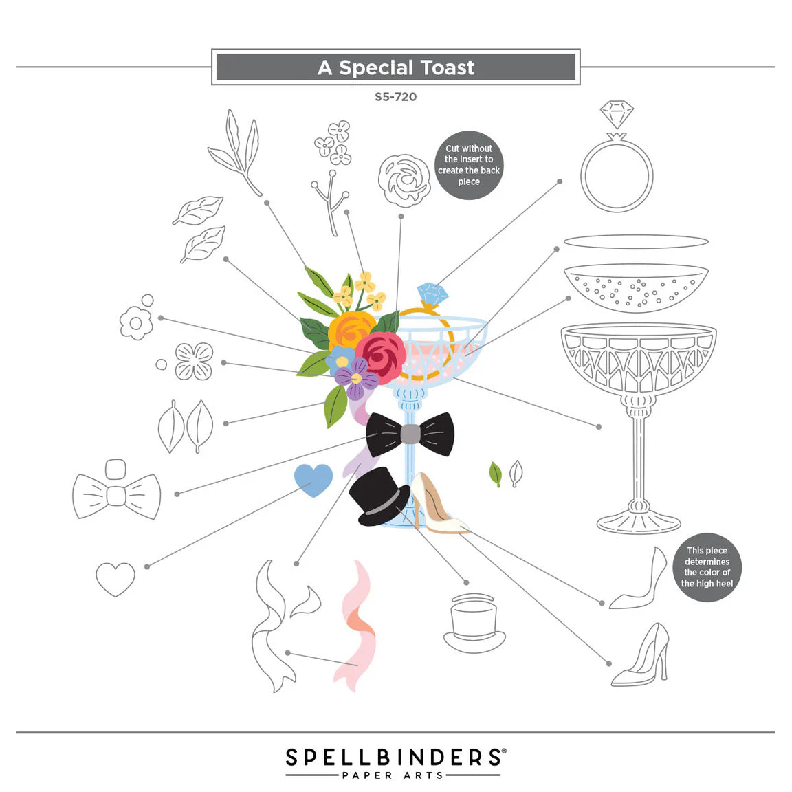 Spellbinders - Cutting Dies - A Special Toast