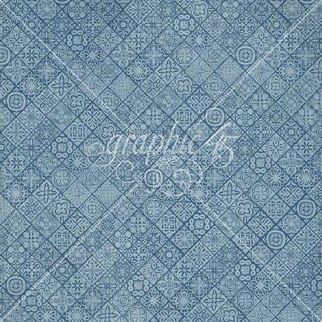 Graphic 45 - Scenic Route - Ultramarine Blue Pattern & Solid Sheet