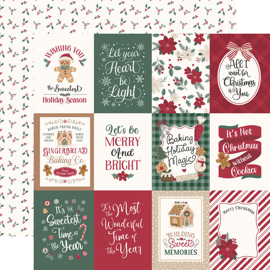 Echo Park - Baking Christmas Cheer - 3x4 Journaling Cards